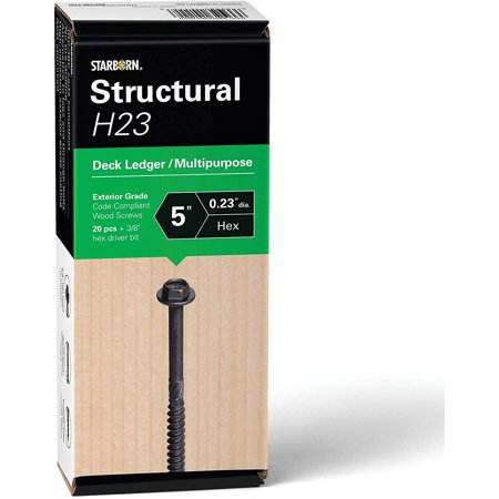 STRUCTURAL H23 LEDGER 5"BLK 20PC
