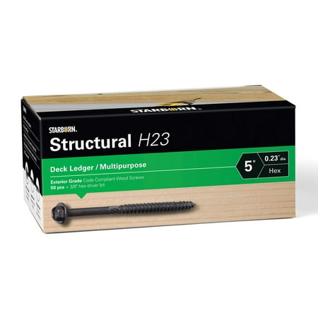 Starborn Structural H23 Deck Ledger Multi-Purpose Wood Screw (50  5 ) (One Pack)