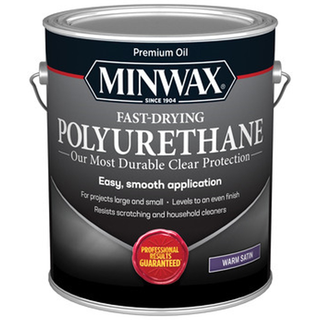 [10619] Fast-Drying Polyurethane Satin Clear Oil-Based Fast-Drying Polyurethane 1 Gal