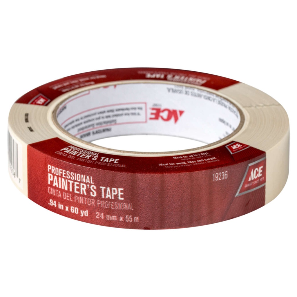 Ace Professional 0.94 in. W X 60 Yd L Beige Medium Strength Painter's Tape 1 Pk