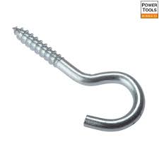 SCREW HOOK ROUND BEND 3-3/8