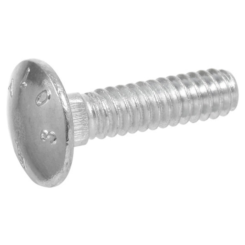 [400000510] HILLMAN 1/4 in. X 1 in. L Zinc-Plated Steel Carriage Bolt 100 Pk