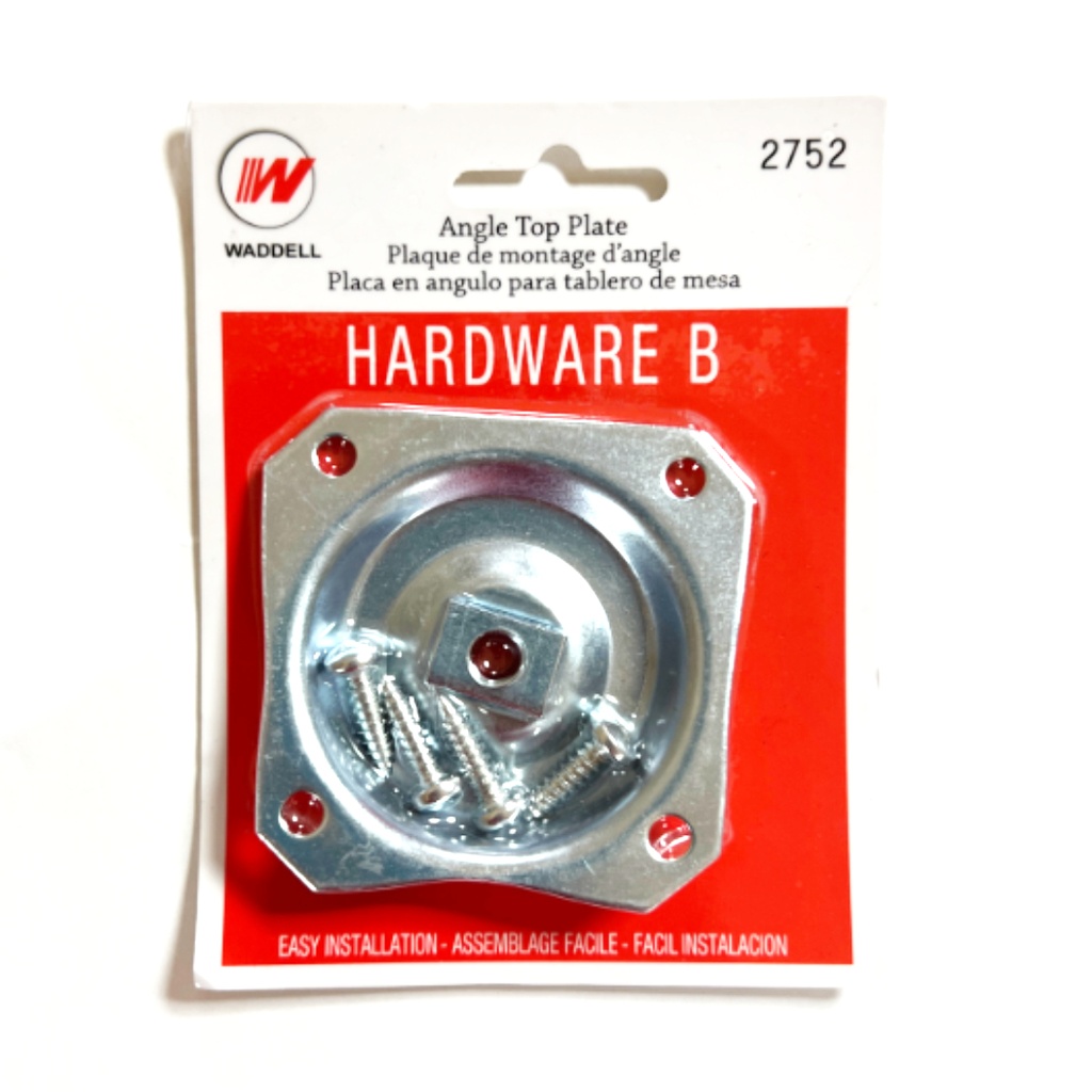 Waddell 2-1/2 in. H Angled Steel Table Leg Plate