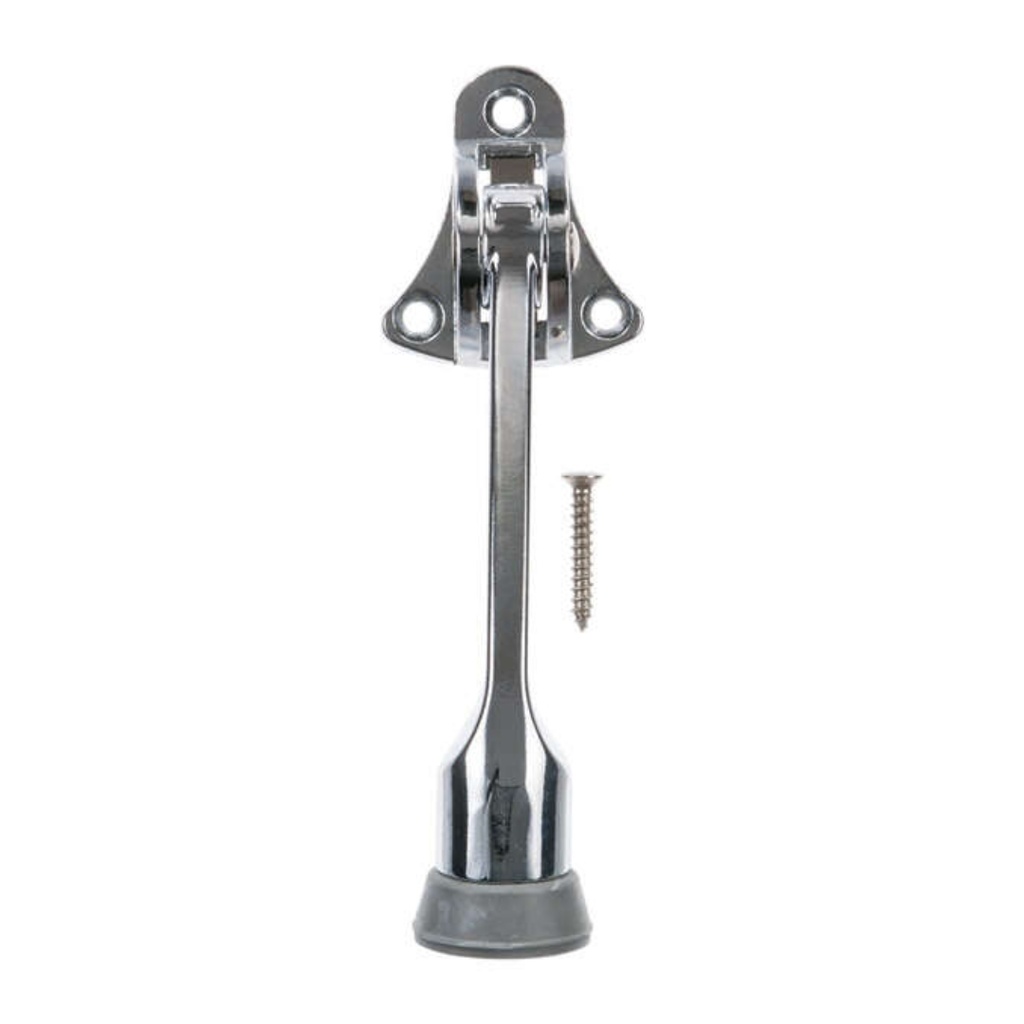 Ace Metal Kick-Down Door Holder 4 in. L Chrome Black