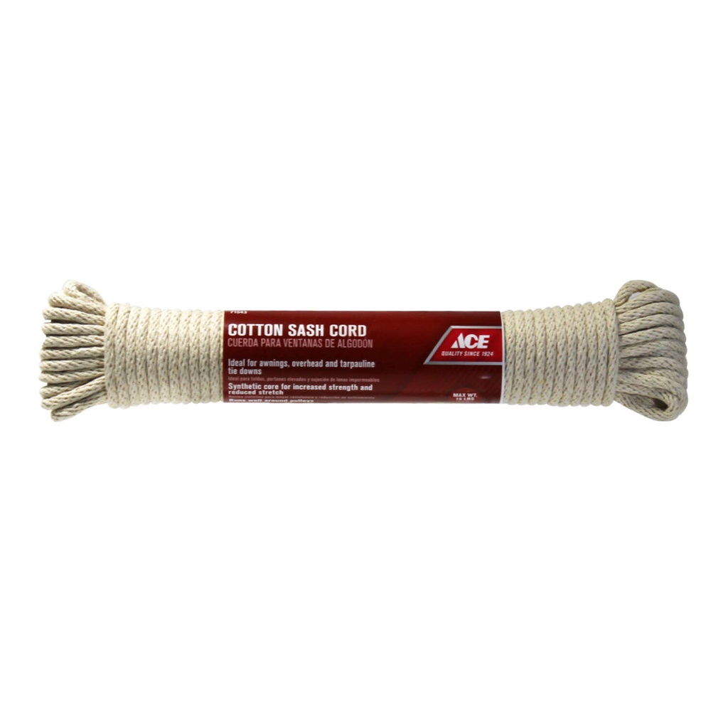 CORD SASH COTON 3/16X50'