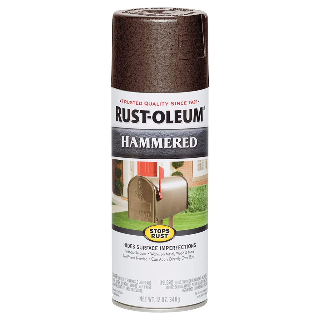 Rust-Oleum Stops Rust Hammered Brown Spray Paint 12 Oz