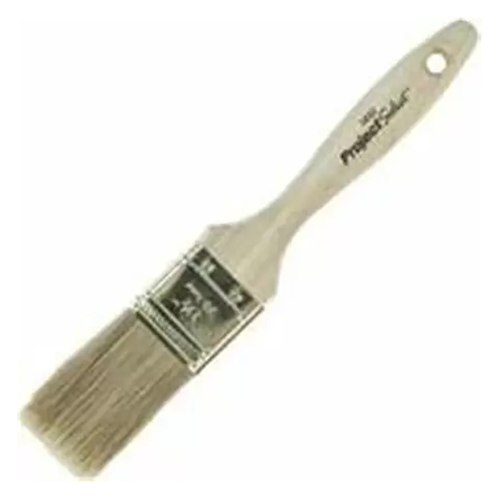 Paint Brush, 1-1/2 in W, 2-1/2 in L Bristle, China/Polyester Bristle