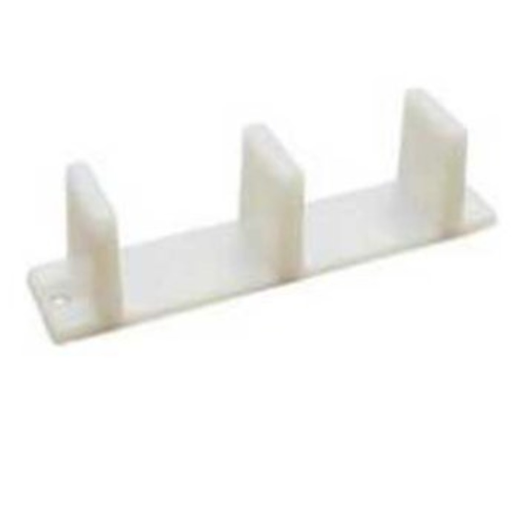 [382002280] Johnson Hardware JH2138 Floor Guide for 1-3/8" Sliding Bypass Doors White Hardware Accessories and Parts Sliding Door Hardware Components Door Guides