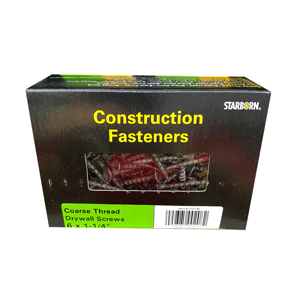 # 6 X 1-1/4" Bugle Head Coarse Thread Drywall Screws (1 Lb.)