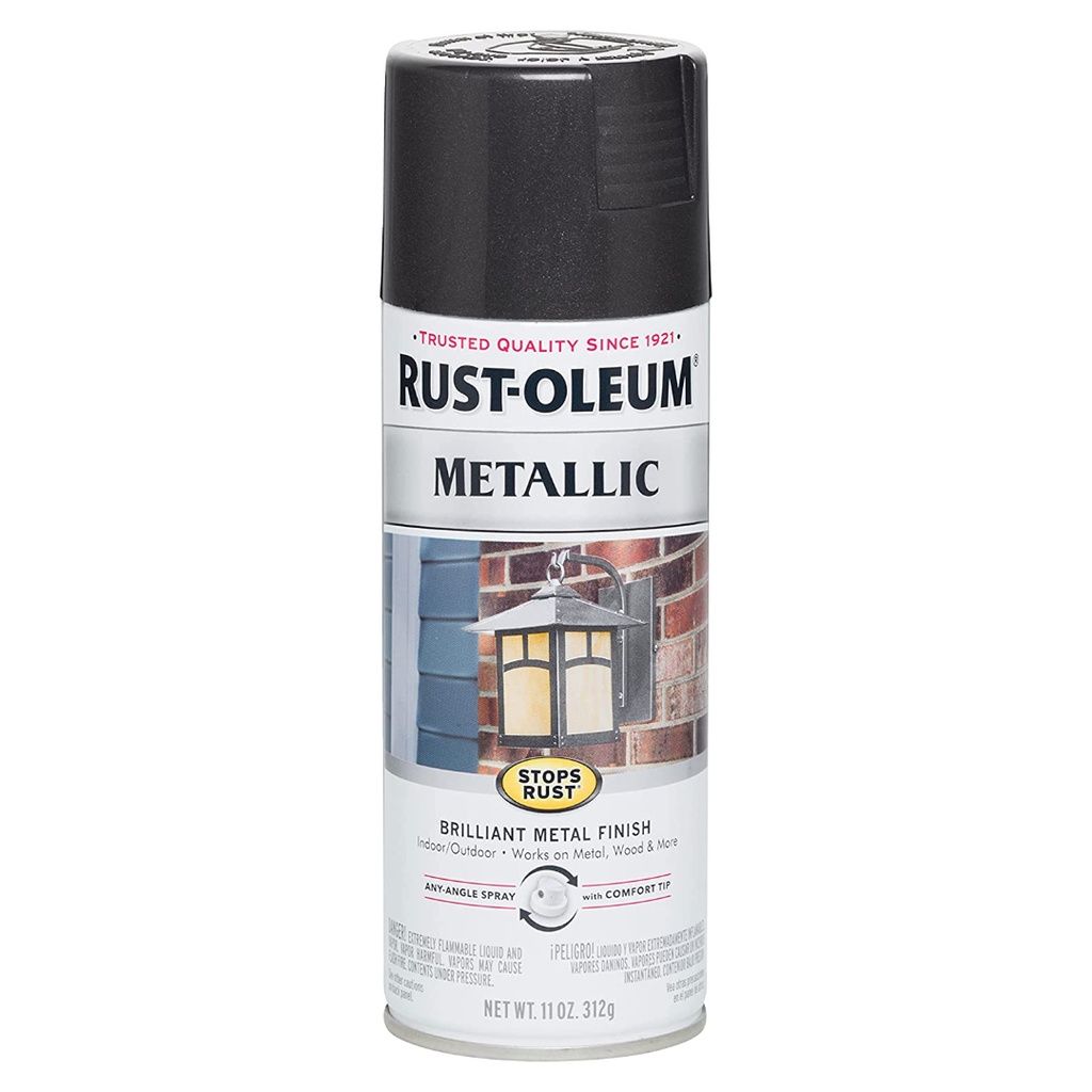 Rust-Oleum Stops Rust Metallic Black Night Metallic Spray Paint 11 Oz