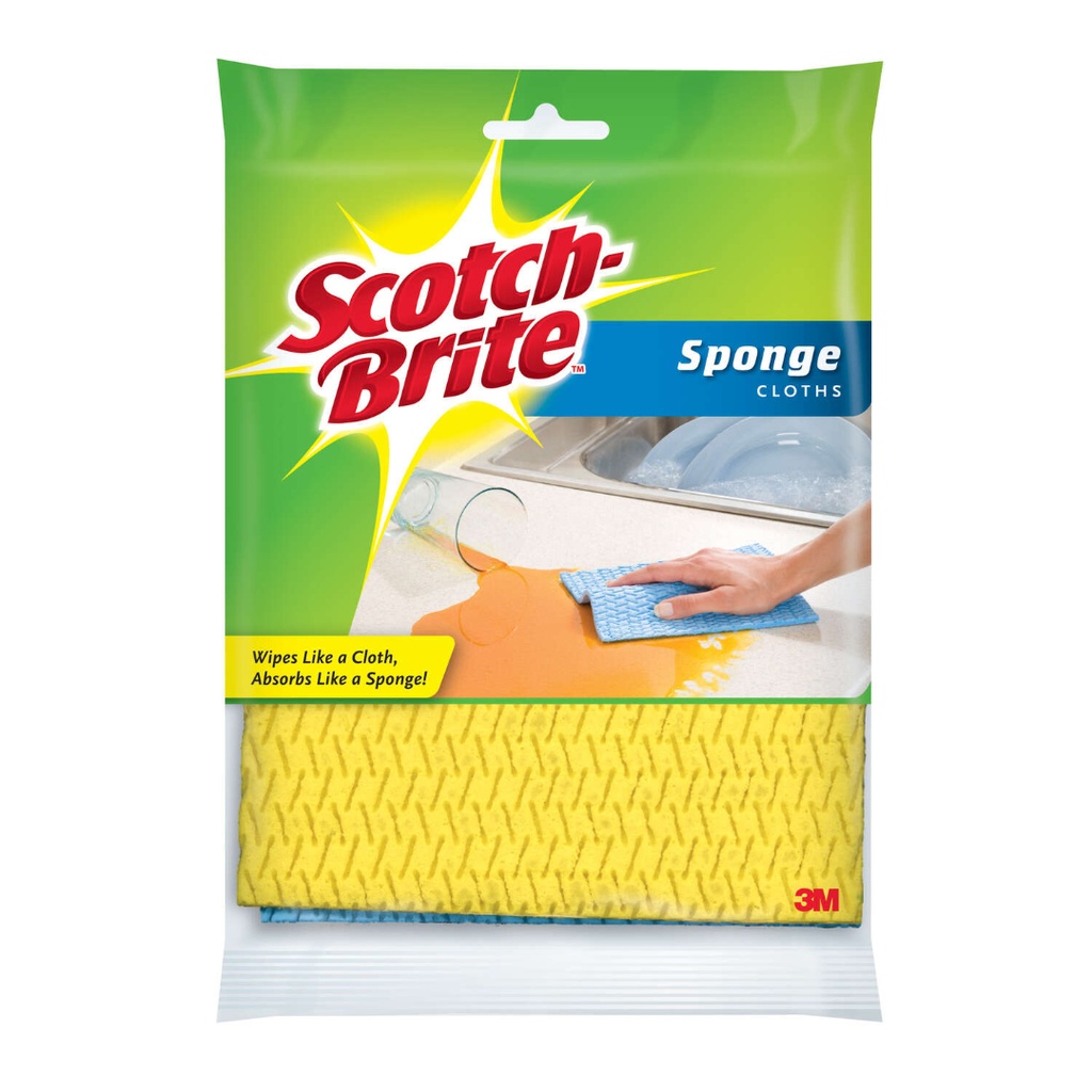 Scotch-Brite Delicate, Light Duty Scrubbing Cloths for All Purpose 6.8 in. L 2 Pack