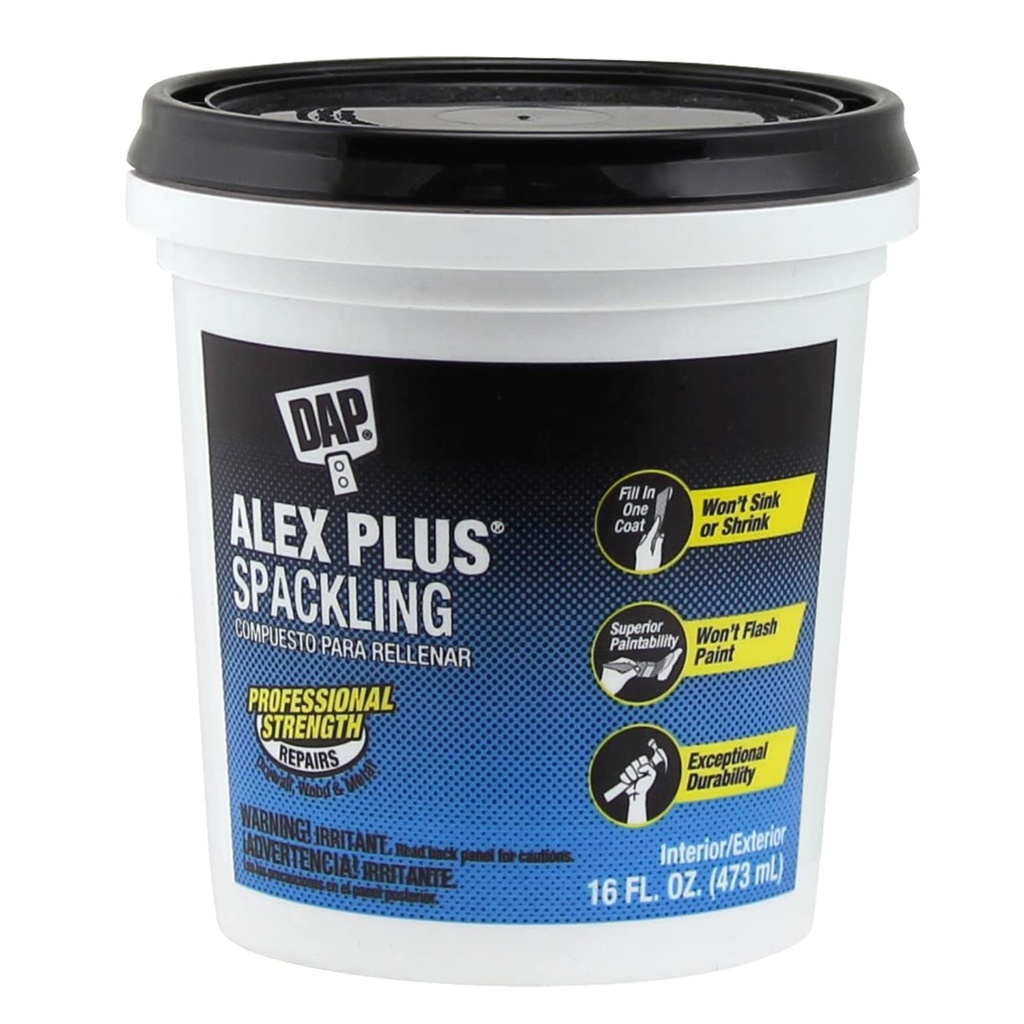 [1696566] DAP Alex Plus Ready to Use White Spackling Compound 1 Pt.