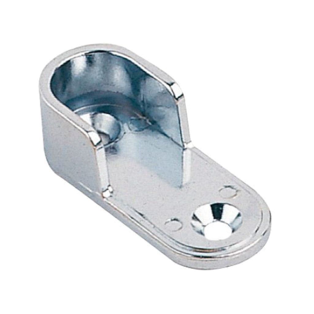 SOPORTE TUBO CROMIO OVALADO