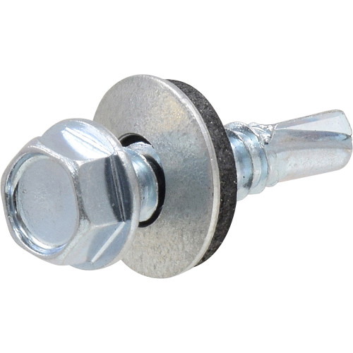 HILLMAN No. 12 Ga. X 1 in. L Hex Hex Head Self-Drilling Screws 100 Pk