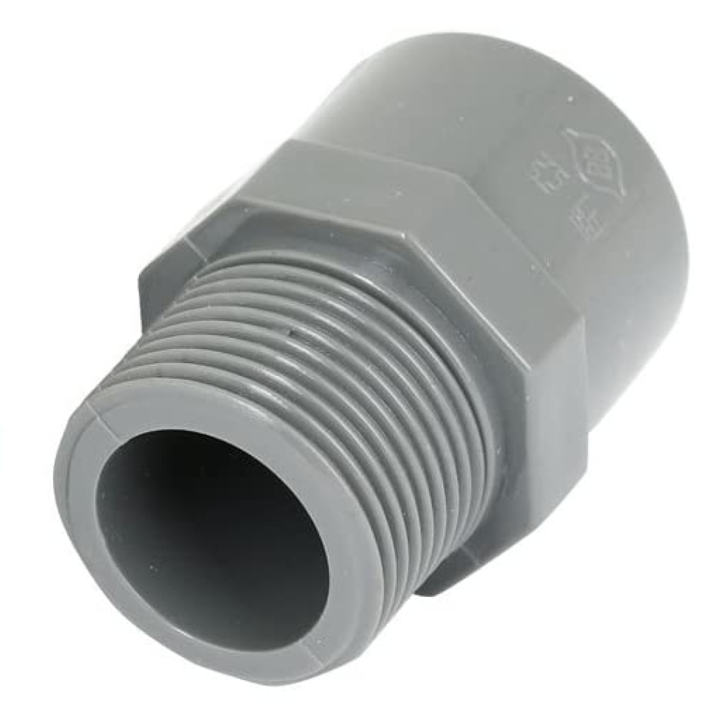 ADAPT. MACHO 3/4 SCH40 GRIS