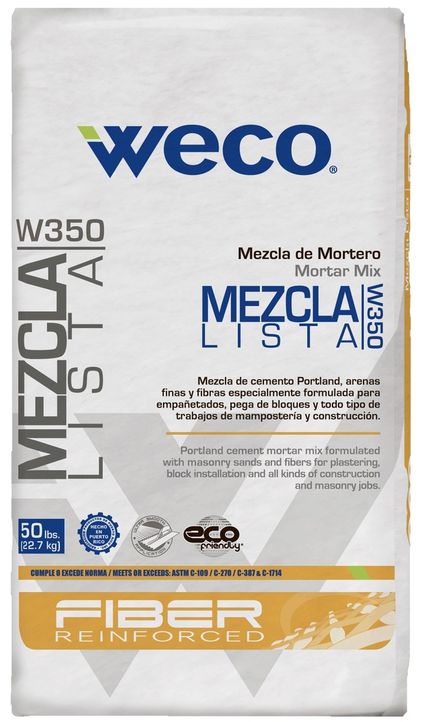 SACO WECO MEZCLALISTA FIBRA 50LB