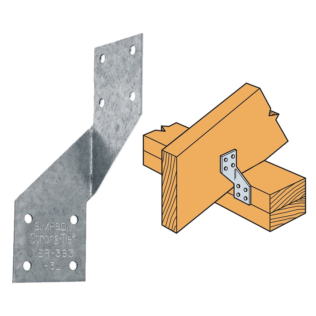[ANCLAJE019] Simpson Strong-Tie 4.63 in. H X 1.69 in. W 18 Ga. Galvanized Steel Hurricane Tie