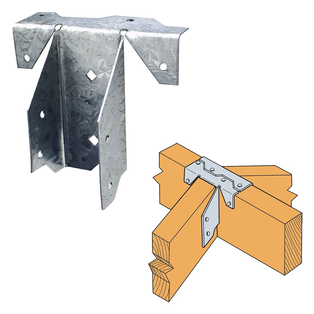 [ANCLAJE115] Simpson Strong-Tie 2.25 in. H X 4 in. W 18 Ga. Galvanized Steel Ridge Rafter