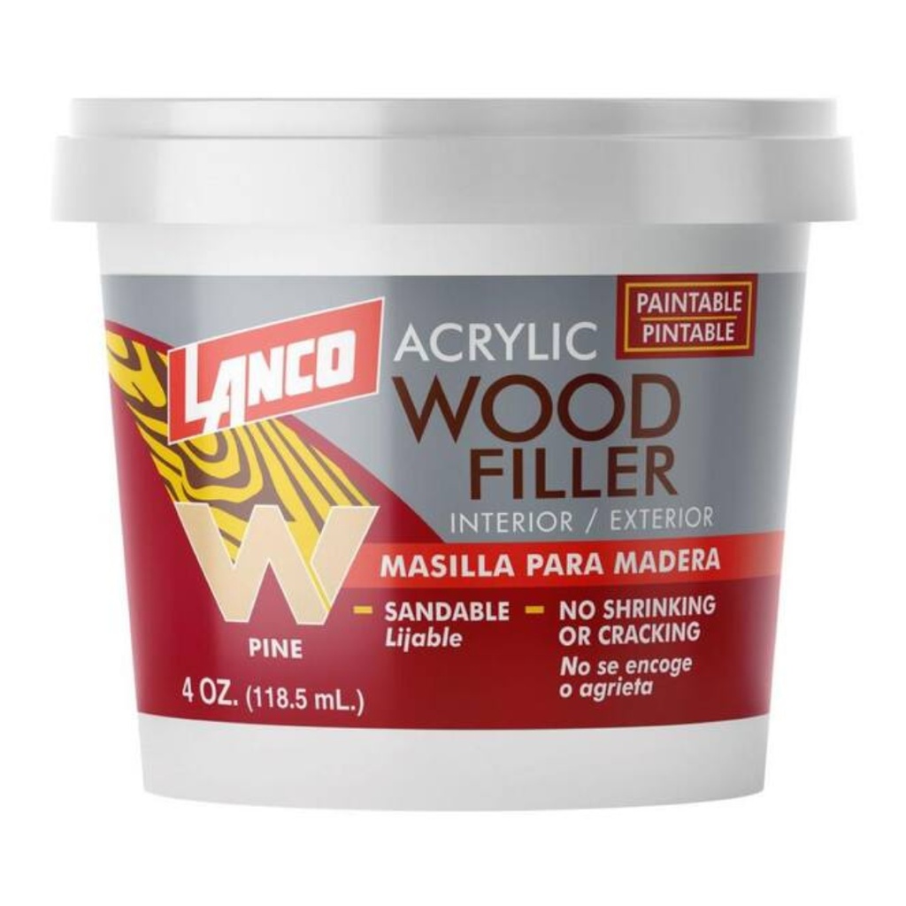 [WF8318] LANCO ACRY.W/FILLER 4 OZ OAK