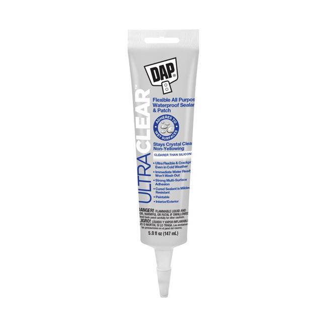 [1000565] DAP Ultra Clear Synthetic Rubber All Purpose Waterproof Sealant 5 Oz
