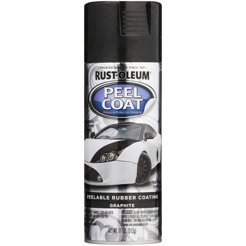 Rust-Oleum Peel Coat Graphite Spray Paint 11oz - Rust-Oleum Peel Coat Graphite Spray Paint 11oz - Rust-Oleum  Peel Coat  Is a Peelable Rubber Coating 