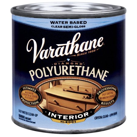 Varathane Transparent Semi-Gloss Crystal Clear Water-Based Acrylic Modified Urethane Polyurethane 1/