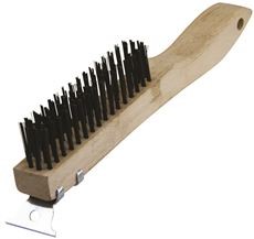 WIRE BRUSH W/SCRP 9.5"L