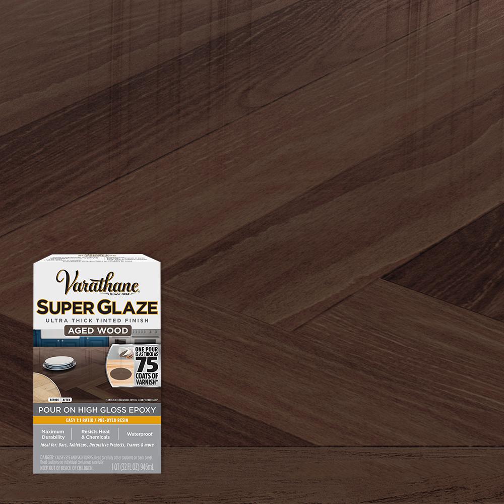 Varathane Super Glaze High-Gloss Aged Wood Glaze 1 Qt