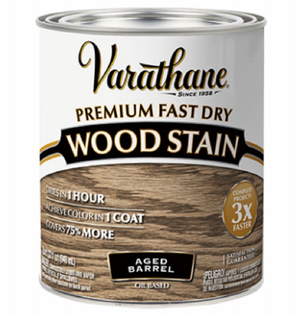Premium Fast Dry Wood Stain, Aged Barrel, 1 Qt