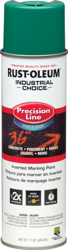 Rust-Oleum M1800 Water Based Precision Line Marking Paint APWA Safety Green 1834838