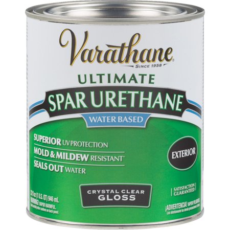Varathane 250041H 1 Quart Gloss Water Based Outdoor Diamond Wood Finish