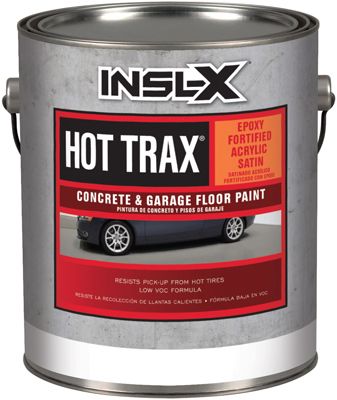 Insl-X Hot Trax Satin Light Gray Water-Based Acrylic Concrete & Garage Floor Paint 1 Gal