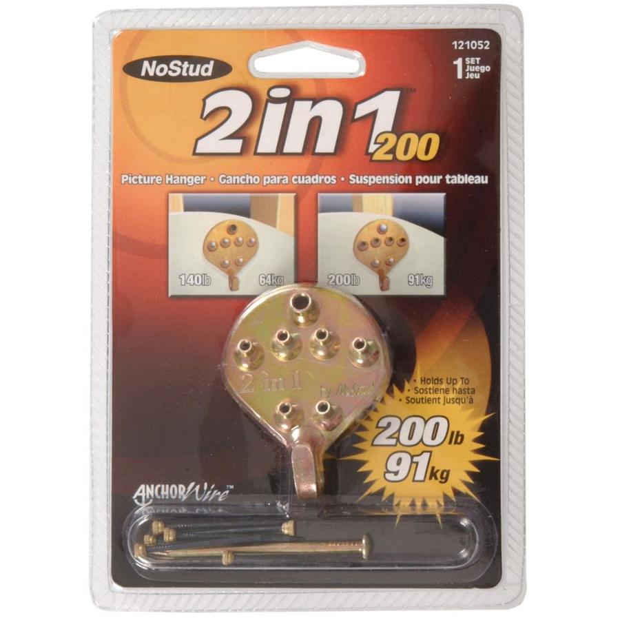 [121052] Hillman Hanging-Hardware 121052 2-in-1 Drywall and Stud Picture Hanger (200lb)  1 Count