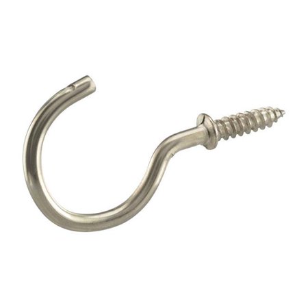 [122237] HILLMAN Small Metal 7/8 in. L Cup Hook 1 Lb 8 Pk