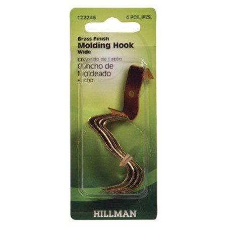 HILLMAN Brass-Plated Gold Small Molding Hook 1 Lb 1 Pack - Deal of the Week