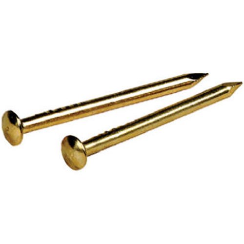 Hillman 18 Ga. X 5/8 in. L Brass-Plated Steel Escutcheon Pins 1 Pack 1.5 Oz.