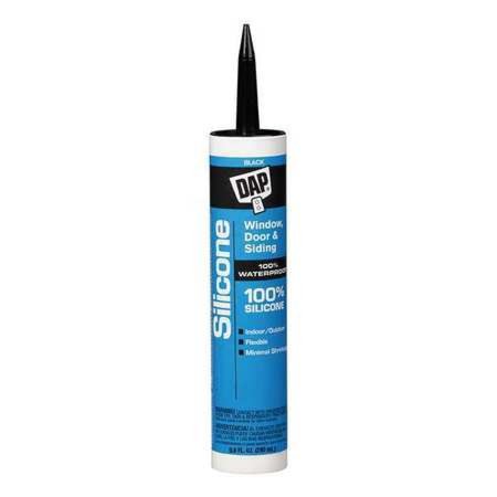 DAP Window, Door & Siding Black Silicone Waterproof Sealant 9.8 Oz.