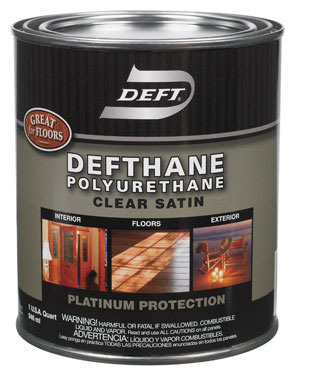 Qt Deft DFT26/04 Clear Defthane Interior/Exterior Polyurethane Satin  Low VOC