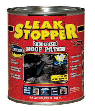 Leak Stopper Gloss Black Rubber Roof Patch 29 Oz