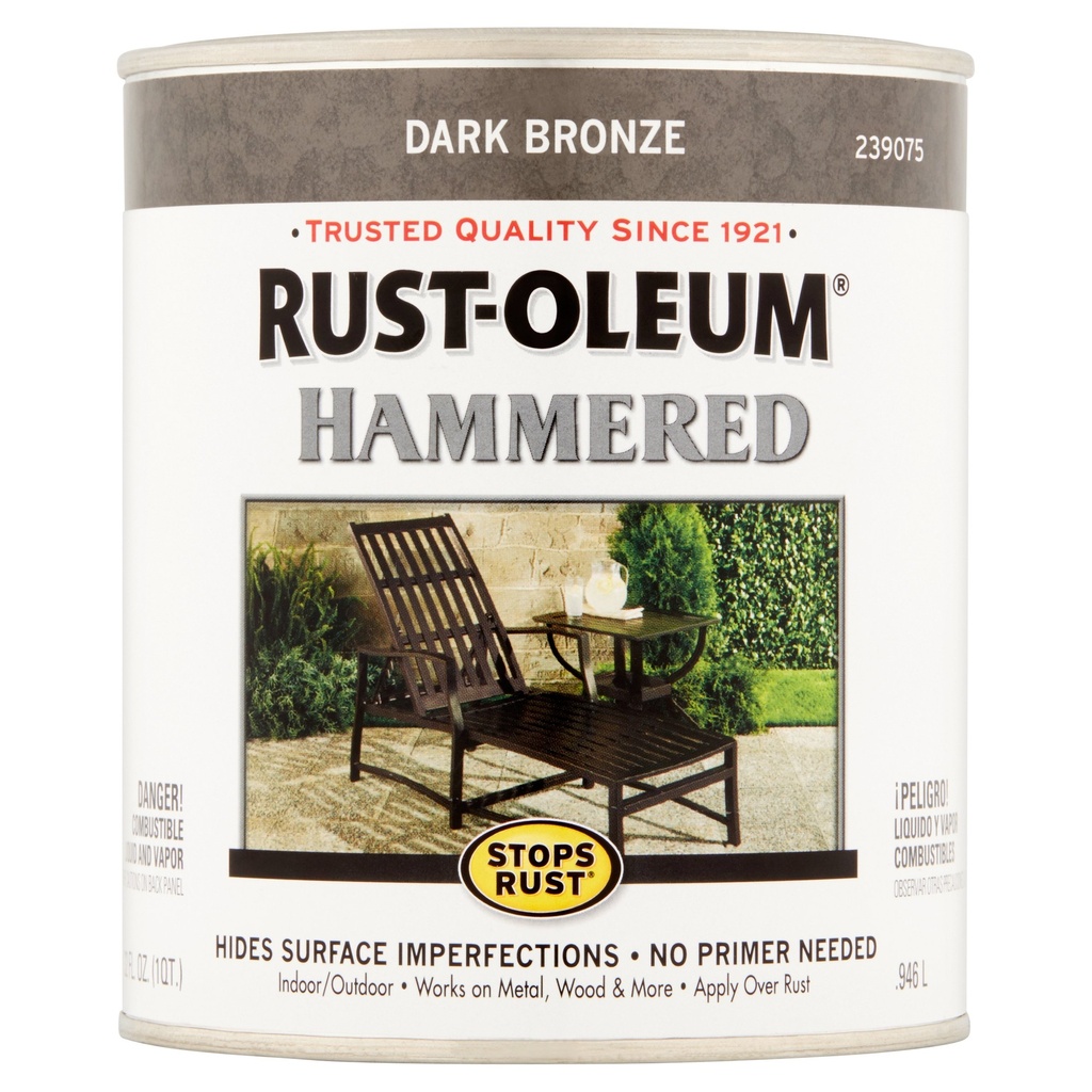 Rust-Oleum 1 Qt Stops Rust Hammered Dark Bronze Protective Enamel Paint