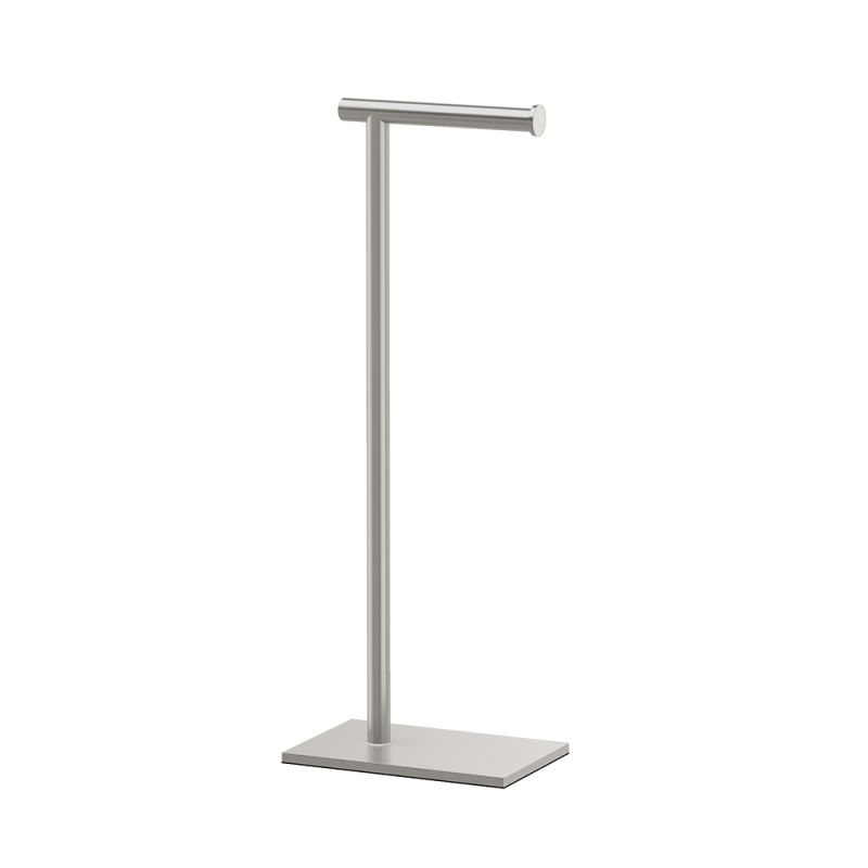 Gatco 1431 Latitude 2 Free Standing Toilet Paper Holder Satin Nickel Bathroom Hardware and Accessories Bathroom Hardware Toilet Paper Holders
