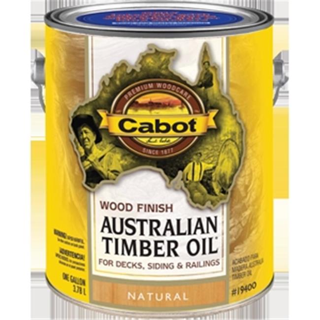 Cabot Transparent 19400 Neutral Oil-Based Natural Oil/Waterborne Hybrid Australian Timber Oil 1 Gal.