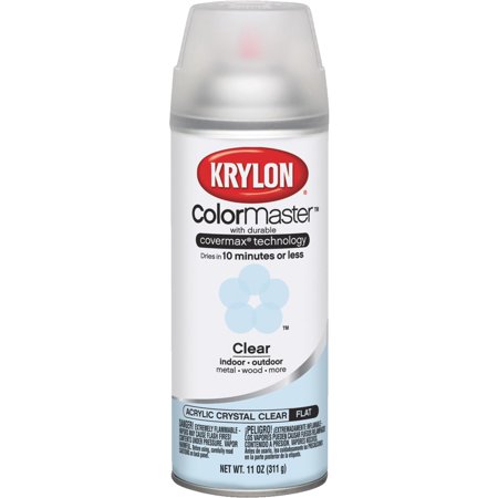 Krylon Int Ext Clear Top Coat Clear Acrylic Flat 11 Oz