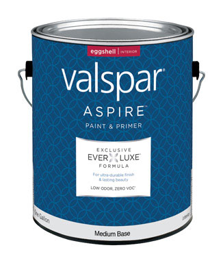 Valspar Aspire Eggshell Tintable Medium Base Acrylic Latex Paint and Primer 1 Gal