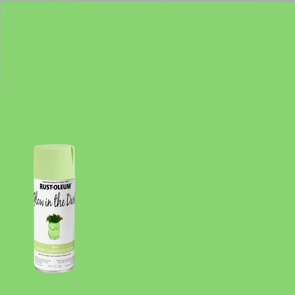 Rust-Oleum 10oz Imagine Glow in the Dark Spray Paint: Neon & UV, Light Green, Interior Use, Oil Base, 20 Sq Ft Coverage