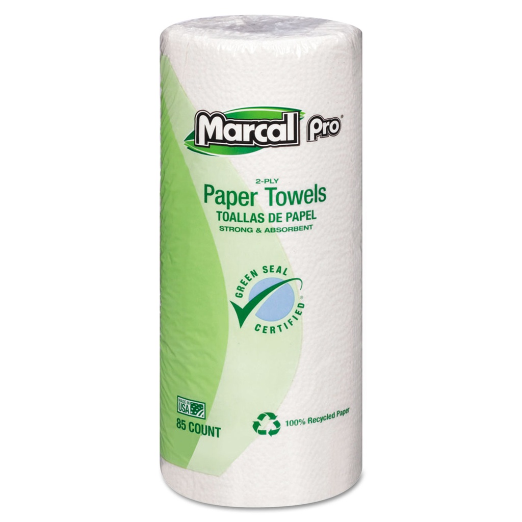 Perforated Kitchen Towels, White, 2-Ply, 9 X 11, 85 Sheets/Roll, 30 Rolls/Carton