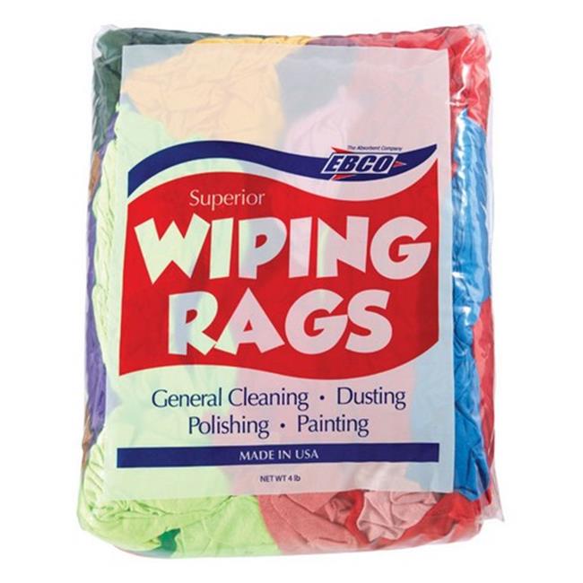 Ebco 26-4p Superior Wiping Rags, Multicolored, 4 Lb