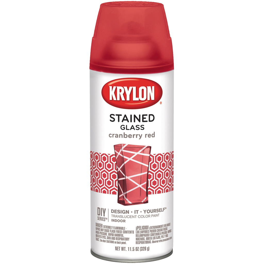 Krylon Stained Glass Translucent Cranberry Red Spray Paint 11.5 Oz