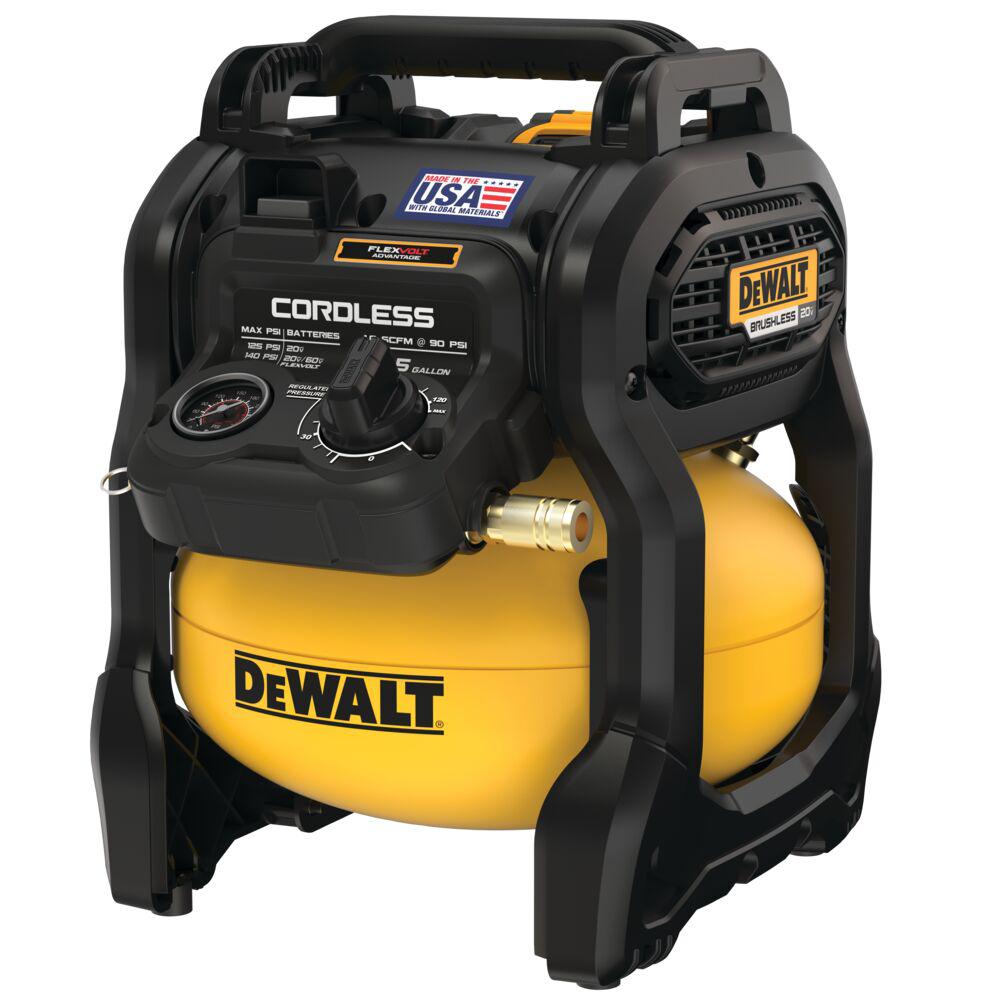 [1765080] DeWalt 20V MAX 2.5 Gal Pancake Portable Air Compressor 135 PSI 0.4 HP