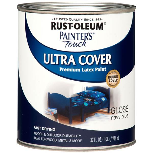 [1804921] Rust-Oleum Painters Touch Ultra Cover Gloss Navy Blue Water-Based Acrylic Ultra Cover Paint 1 Qt